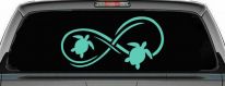 Sea Turtle Infinity Car or Truck Window Vinyl Decal Sticker (Mint)