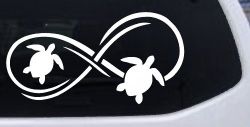Sea Turtle Infinity Car or Truck Window Decal Sticker