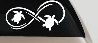 Sea Turtle Infinity Car or Truck Window Vinyl Decal Sticker