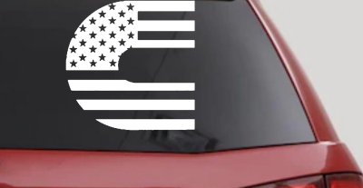Cummins Diesel American Flag Car or Truck Window Vinyl Decal Sticker