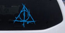 Deathly Hallows Sci Fi Car or Truck Window Vinyl Decal Sticker (Sky Blue)