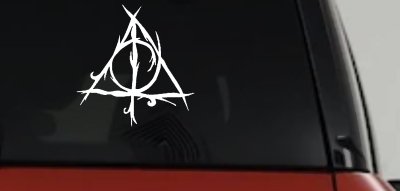 Deathly Hallows Sci Fi Car or Truck Window Vinyl Decal Sticker