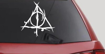 Deathly Hallows Sci Fi Car or Truck Window Vinyl Decal Sticker