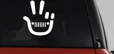 Jeep Wave Peace Sign Off Road Car or Truck Window Vinyl Decal Sticker