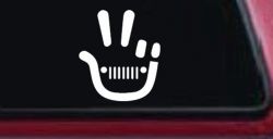 Jeep Wave Peace Sign Off Road Car or Truck Window Decal Sticker