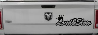 Loud and Slow with Crown Car or Truck Window Decal Sticker (Black)