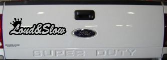 Loud and Slow with Crown Car or Truck Window Decal Sticker (Black)