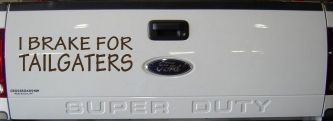 I Brake For Tailgaters Funny Road Rage Funny Car or Truck Window Decal Sticker (Brown)