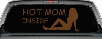 Hot Mom Inside Mother MILF Car or Truck Window Vinyl Decal Sticker (Copper)