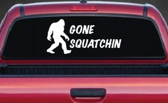 Gone Squatchin Bigfoot Hunting Car or Truck Window Decal Sticker