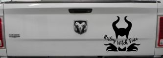 Funny Resting Witch Face Maleficent Car or Truck Window Vinyl Decal Sticker (Black)