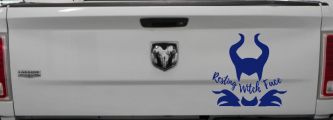 Funny Resting Witch Face Maleficent Car or Truck Window Vinyl Decal Sticker (Navy)