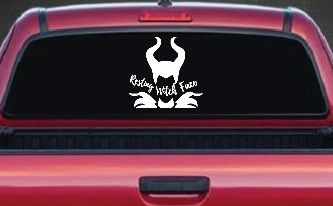 Funny Resting Witch Face Maleficent Car or Truck Window Decal Sticker