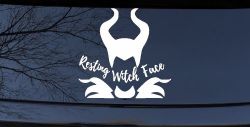 Funny Resting Witch Face Maleficent Car or Truck Window Decal Sticker