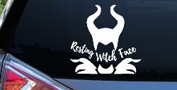 Funny Resting Witch Face Maleficent Car or Truck Window Decal Sticker