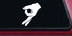Funny Circle Game Hand Car or Truck Window Decal Sticker
