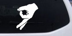 Funny Circle Game Hand Car or Truck Window Decal Sticker