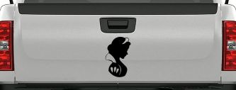 Snow White Princess Car or Truck Window Decal Sticker (Black)