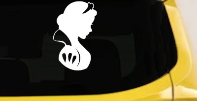 Snow White Princess Car or Truck Window Vinyl Decal Sticker