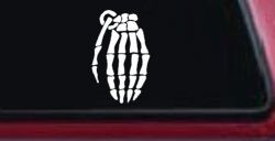 Skeleton Hand Grenade Skulls Car or Truck Window Decal Sticker
