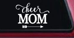 Cheer Mom Arrow Car or Truck Window Decal Sticker