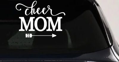 Cheer Mom Arrow Car or Truck Window Vinyl Decal Sticker