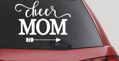 Cheer Mom Arrow Car or Truck Window Vinyl Decal Sticker