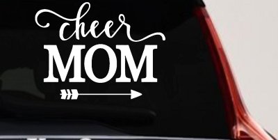 Cheer Mom Arrow Car or Truck Window Vinyl Decal Sticker