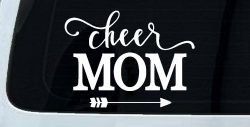 Cheer Mom Arrow Car or Truck Window Decal Sticker