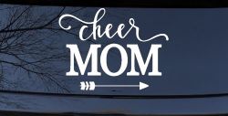 Cheer Mom Arrow Car or Truck Window Decal Sticker