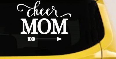 Cheer Mom Arrow Car or Truck Window Vinyl Decal Sticker