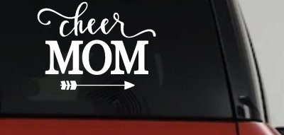 Cheer Mom Arrow Car or Truck Window Vinyl Decal Sticker