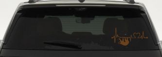 Sloth Heartbeat Lifeline Heart Love Car or Truck Window Decal Sticker (Copper)