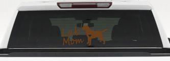 Lab Mom Labrador Retriever Dog Heart Love Car or Truck Window Vinyl Decal Sticker (Copper)