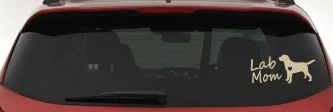 Lab Mom Labrador Retriever Dog Heart Love Car or Truck Window Vinyl Decal Sticker (Desert Sand)