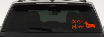 Corgi Mom Dog Love Heart Car or Truck Window Vinyl Decal Sticker (Orange Red)