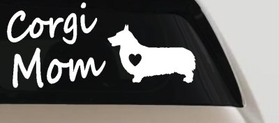 Corgi Mom Dog Love Heart Car or Truck Window Vinyl Decal Sticker