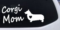 Corgi Mom Dog Love Heart Car or Truck Window Decal Sticker