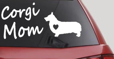 Corgi Mom Dog Love Heart Car or Truck Window Vinyl Decal Sticker