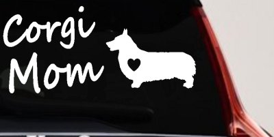 Corgi Mom Dog Love Heart Car or Truck Window Vinyl Decal Sticker