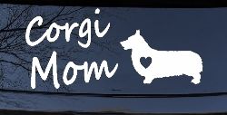 Corgi Mom Dog Love Heart Car or Truck Window Decal Sticker