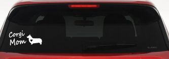 Corgi Mom Dog Love Heart Car or Truck Window Decal Sticker (White)