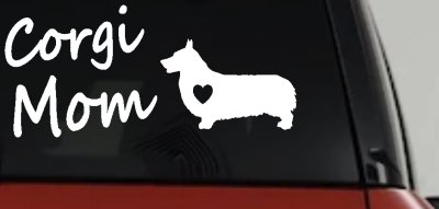 Corgi Mom Dog Love Heart Car or Truck Window Vinyl Decal Sticker