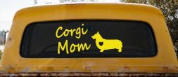 Corgi Mom Dog Love Heart Car or Truck Window Vinyl Decal Sticker (Yellow)