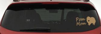 Pomeranian Pom Mom Dog  love heart Car or Truck Window Decal Sticker (Light Brown)