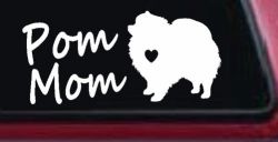 Pomeranian Pom Mom Dog  love heart Car or Truck Window Decal Sticker
