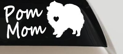 Pomeranian Pom Mom Dog  love heart Car or Truck Window Vinyl Decal Sticker