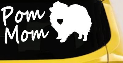 Pomeranian Pom Mom Dog  love heart Car or Truck Window Vinyl Decal Sticker