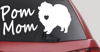 Pomeranian Pom Mom Dog  love heart Car or Truck Window Vinyl Decal Sticker