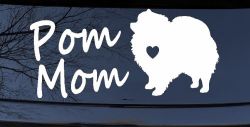 Pomeranian Pom Mom Dog  love heart Car or Truck Window Decal Sticker